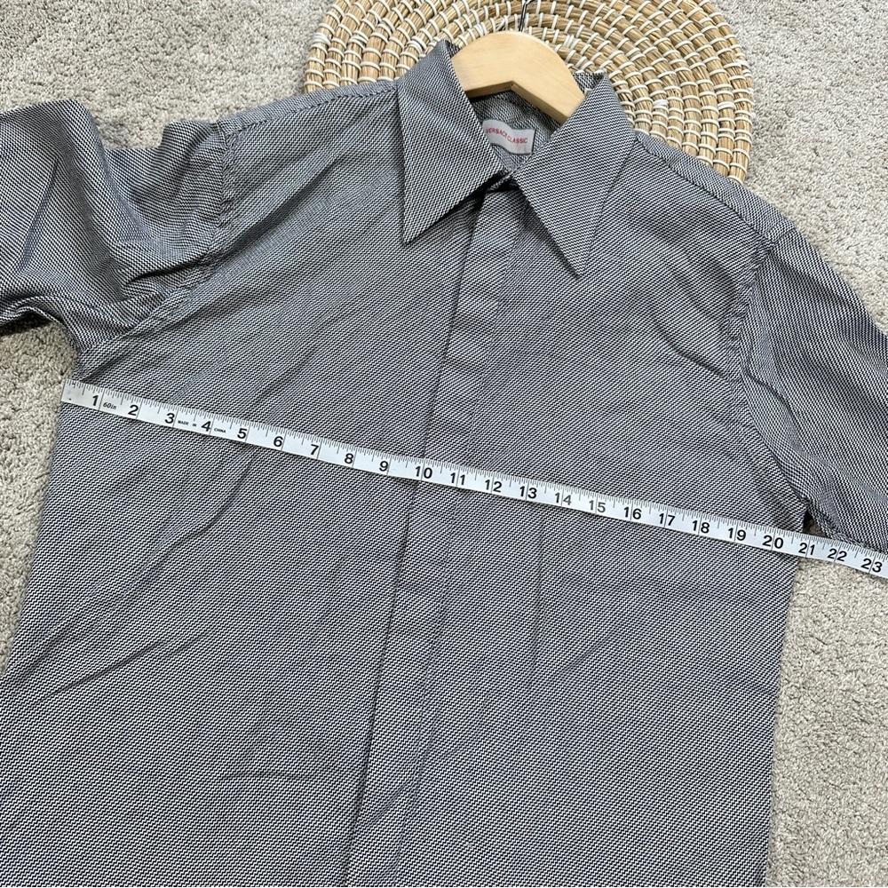 Versace Classic Men’s Button Up Shirt Longsleeve Sharkskin Print Geometric M - Picture 15 of 15